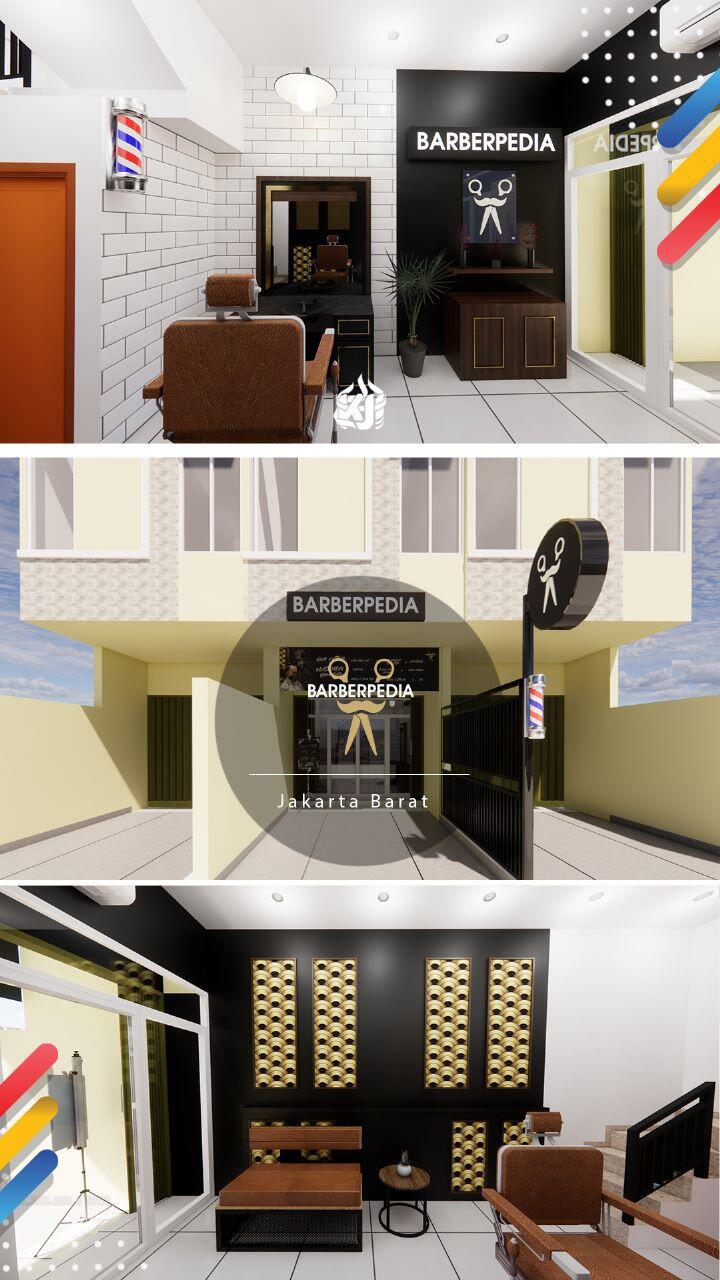 Design 3d Barbershop Barberpedia Jakarta Barat