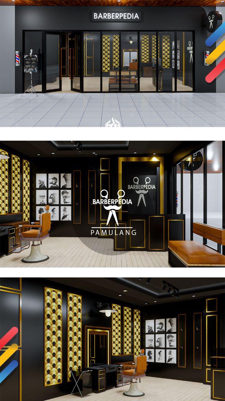 Design 3d Barbershop Barberpedia pamulang